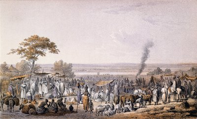 The Market in Sokoto in 1853, from 